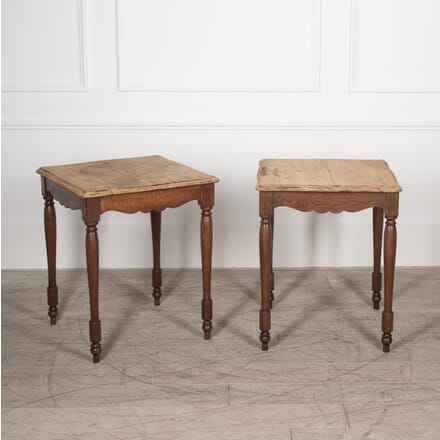 Pair of Early 20th Century French Scrubbed Top Bistro Tables CO1528689