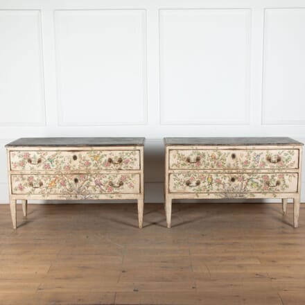 Pair of Early 20th Century Hand Painted Italian Commodes CC5333967