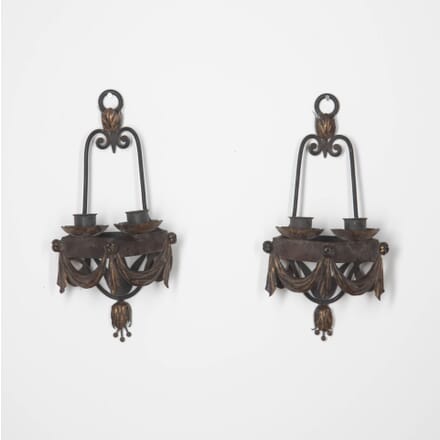 Pair of Early 20th Century Metal Sconces LW6032928