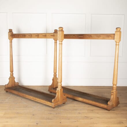 Pair of Early 20th Century Monumental Oak Coat Stands OF8233266