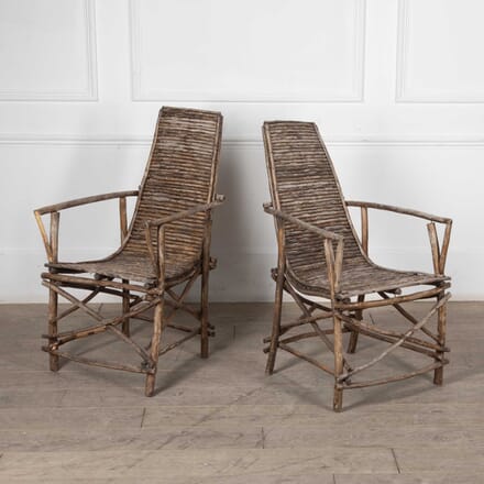 Pair of Early 20th Century Twig Chairs CH9425842