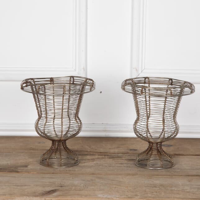 Pair of Early 20th Century Wire Egg Baskets DA4328479