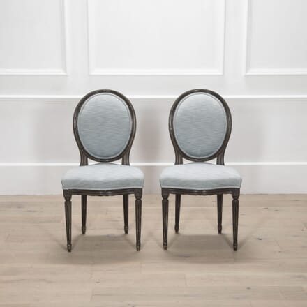 Pair of Ebonised Louis XVI Style Side Chairs CH9933427