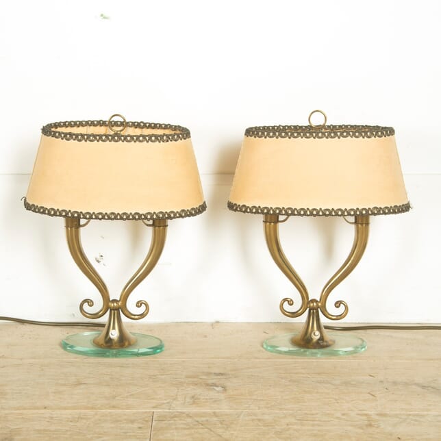 Pair of Elegant Brass Lamps LT3010385