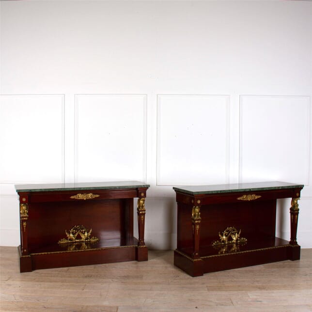 Pair of Empire Console Tables 