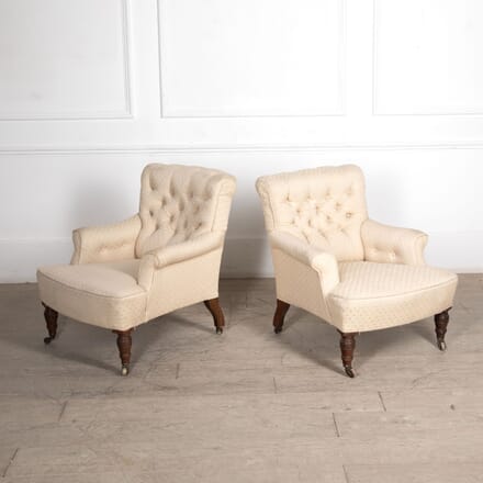 Pair of English 19th Century Country House Armchairs CH0526584