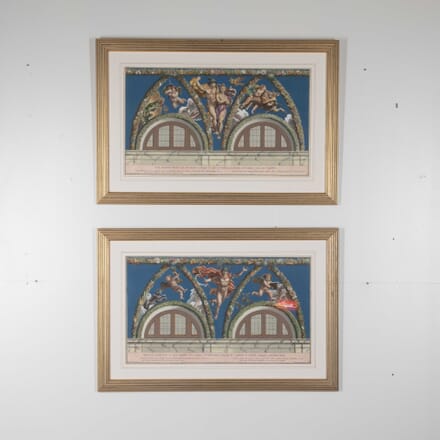 Pair of 19th Century Engravings after the Fresco by Raphael WD8825177