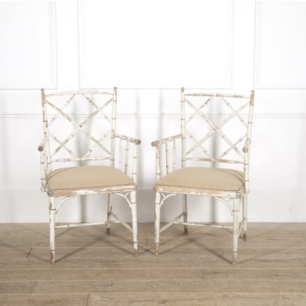 Pair of Faux Bamboo Cockpen Chairs CH4515042