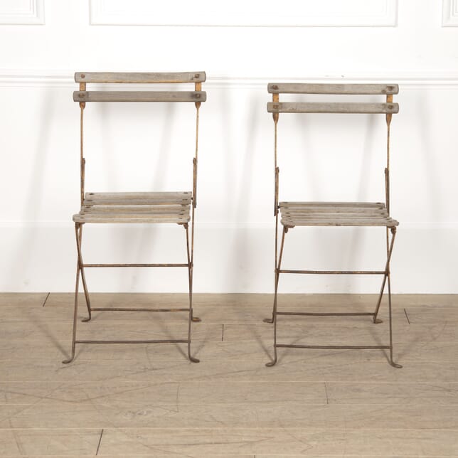 Pair of 20th Century Folding French Bistro Chairs CH1521019