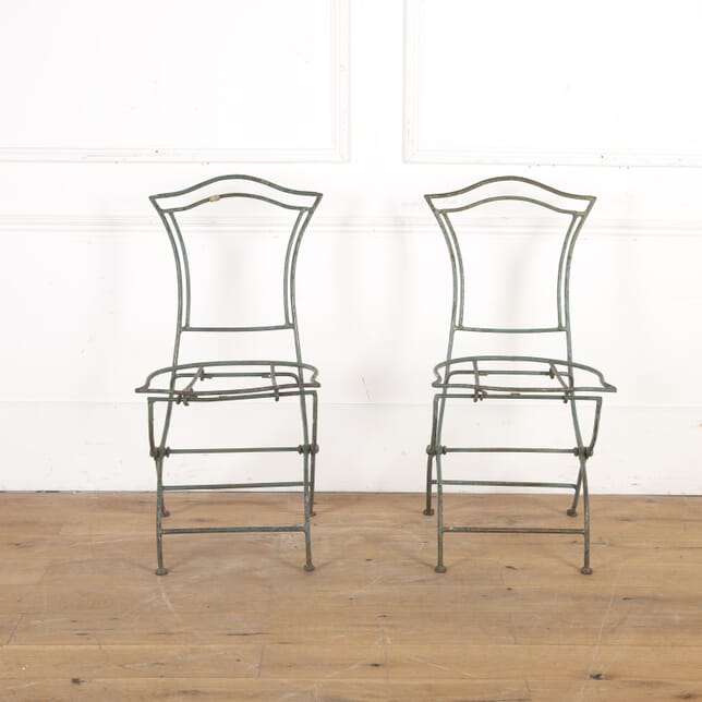 Pair of 20th Century Folding Metal Chairs CH5519845