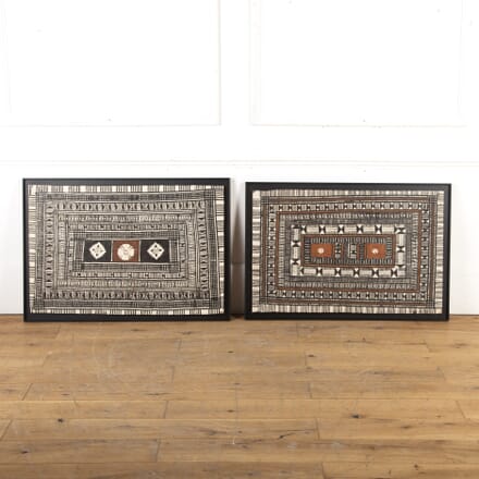 Pair of 20th Century Framed Tapa Cloths WD1820201