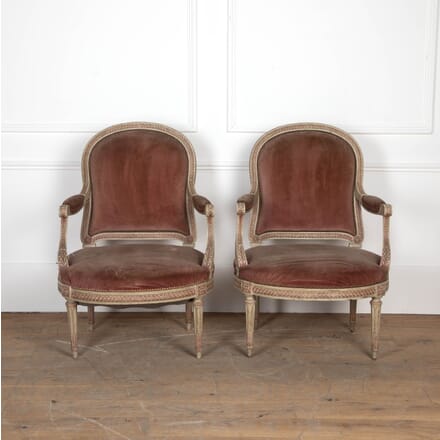 Pair of French 19th Century Open Armchairs CH8526689