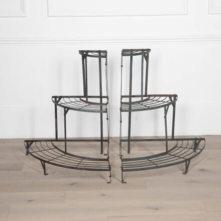 Pair of French 20th Century Iron Plant Stands GA1531128