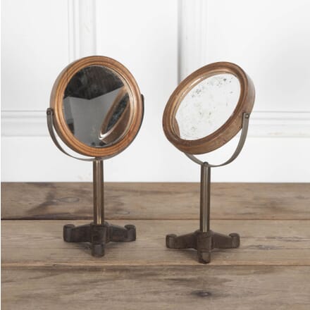 Pair of French 20th Century Laboratory Mirrors on Stands MI8032371