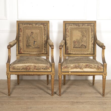 Pair of French Gilt Armchairs CH3516014