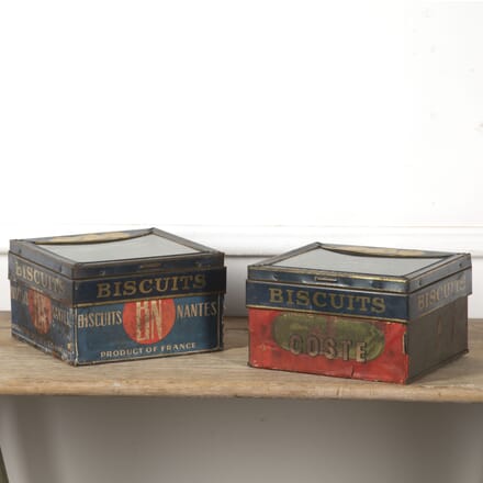 French Pair of Biscuit Tins DA1516609