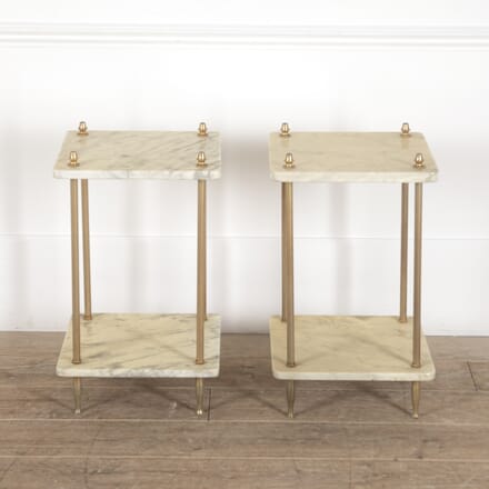 Pair of French Brass and Marble End Tables CO3514250