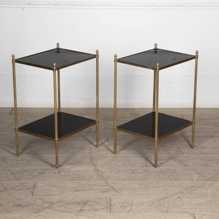 Pair of French 20th Century Brass End Tables TC3525478