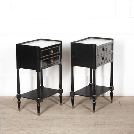 Pair of 20th Century French Ebonized Bedside Cabinets BD4526167