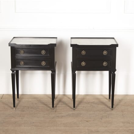 Pair of 20th Century French Ebonised Bedside Tables BD4521440