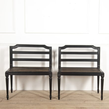 Pair of French Ebonized Luggage Stands OF4518398