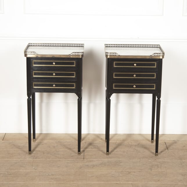 Pair of 20th Century French Ebonised Nightstands BD4521442