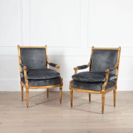 Pair of French Empire 19th Century Armchairs CH2834022