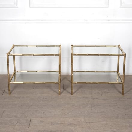 Pair of 20th Century French Faux Bamboo Side Tables TC4826401