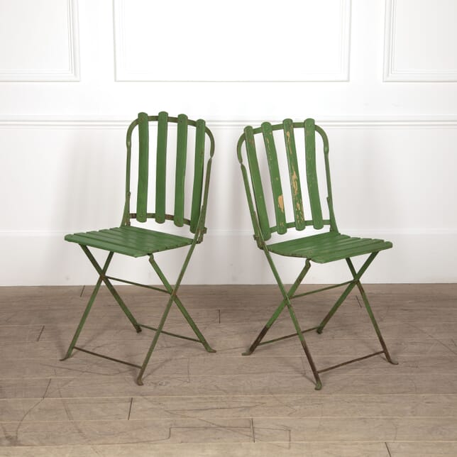 Pair of French 20th Century Folding Garden Chairs GA1521020