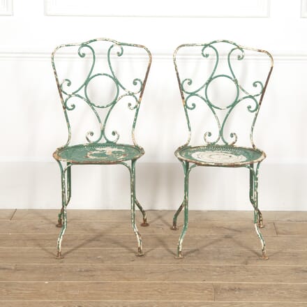 Pair of French Iron Garden Chairs GA1516538