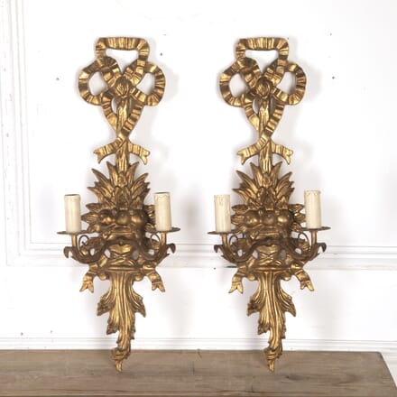Pair of French Gilded Wall Sconces LW8115508