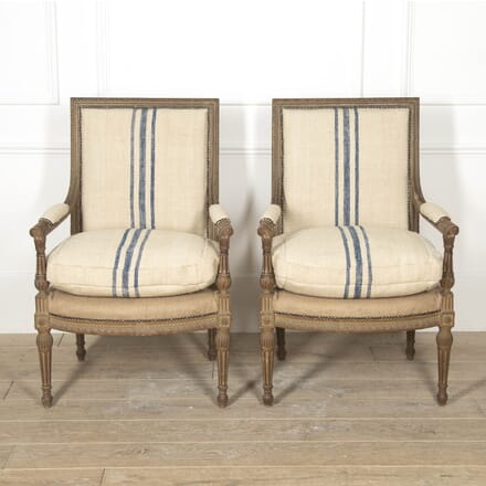 Pair of French Louis XVI Armchairs CH4519593