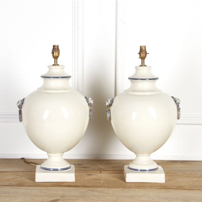 Pair of French Mid Century Porcelain Lamps LT3718096