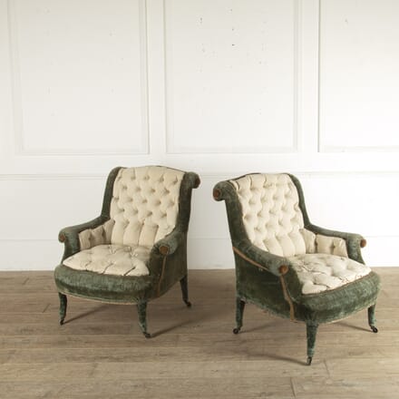 Pair of French Napoleon III Armchairs CH3512431