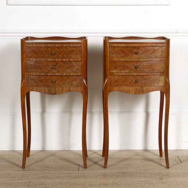 Pair of French Kingwood and Walnut Nightstands BD3517953