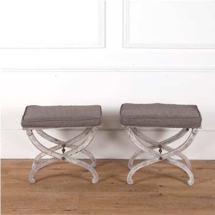 Pair of French X Frame Stools ST3610660
