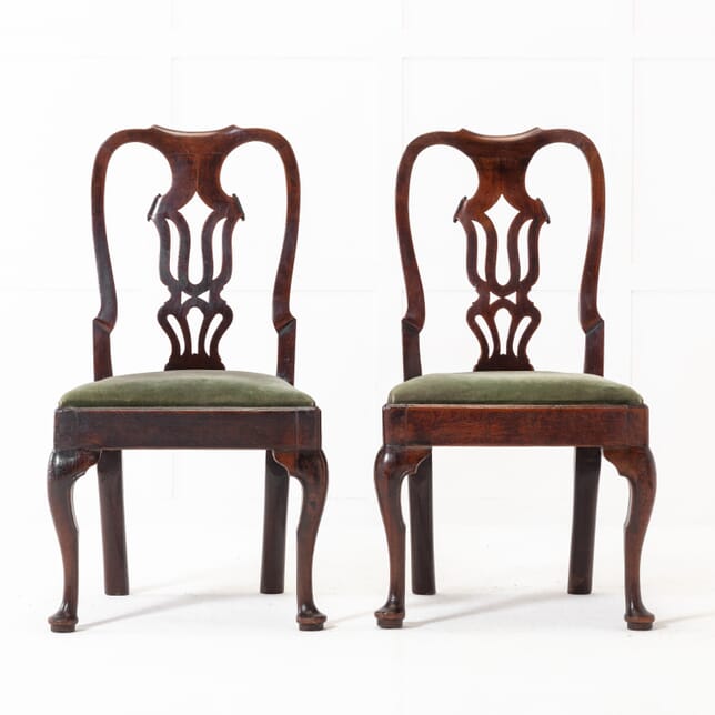 Pair of George II Walnut Side Chairs CH0620435