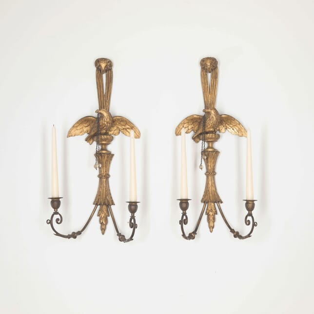 Pair of George III Giltwood Candle Wall Lights LW4133153