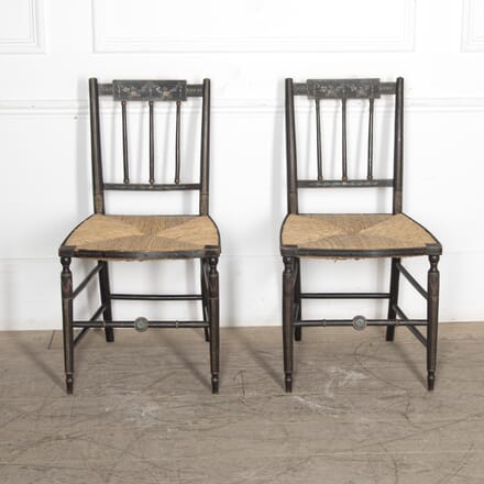 Pair of George III Original Painted Side Chairs CH0924343