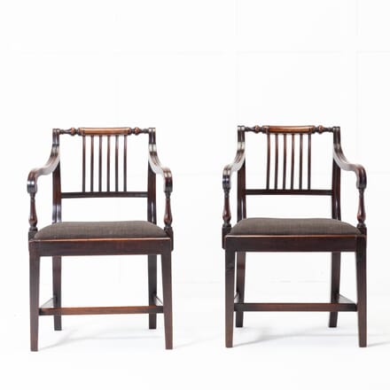 Pair of George III Regency Mahogany Elbow Chairs CH0619159