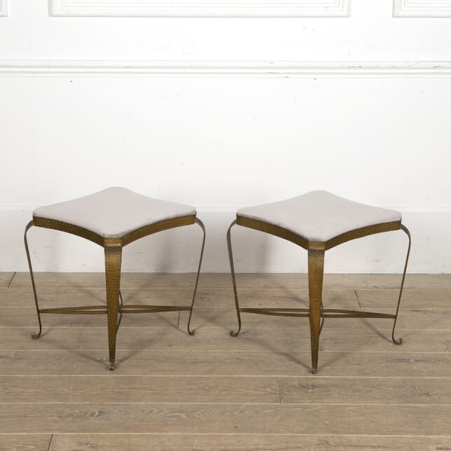 Pair of Gilded Iron Stools ST3019255