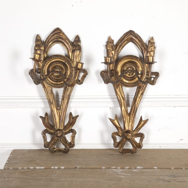 Pair of French Gilded Sconces LW2014991