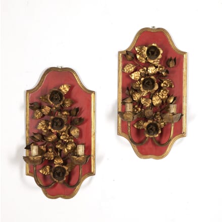 Pair of Elaborate Gilded Sconces LW3019297