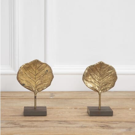 Pair of Gilt Bronze Leaf Castings by Chrystaine Charles DA2933565