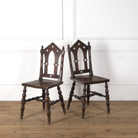 Pair of Gothic Side Chairs CH107505