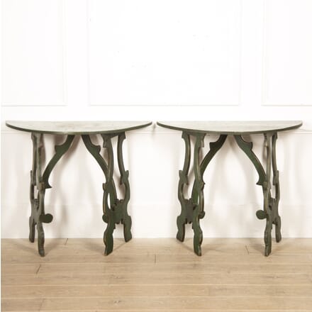Pair of Green Painted Side Tables CO2818258
