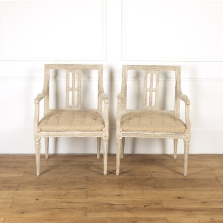 Pair of Swedish Gustavian Armchairs CH9016801