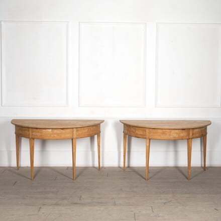 Pair of Gustavian Demi-Lune Tables CO0126596