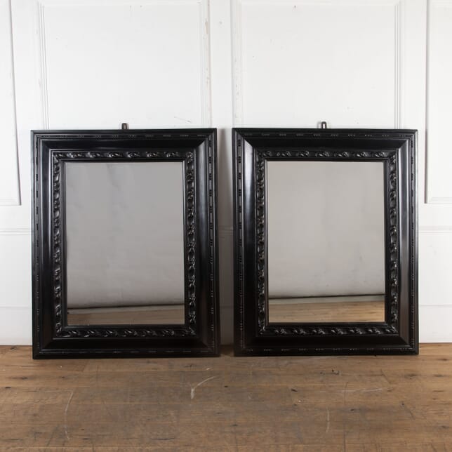 Pair of Italian 19th Century Ebonised Mirrors MI0125914