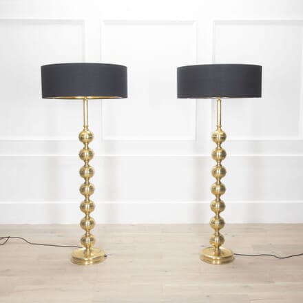 Pair of Italian Brass Standard Lamps LF4033464